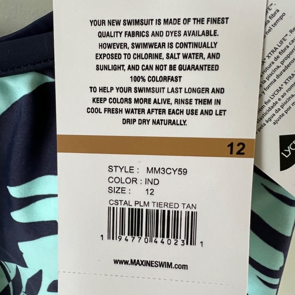 NWT: 3 Tiered Tankini Top - Ladies 12 - Picture 11 of 12